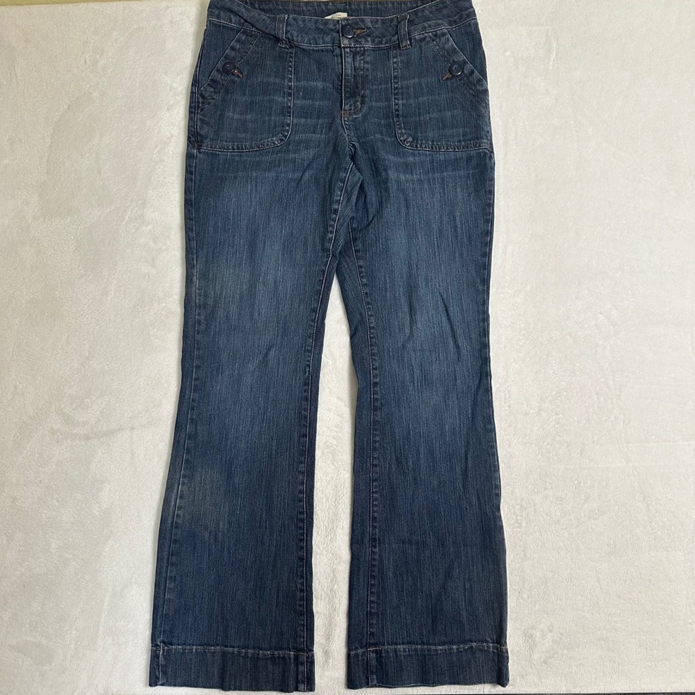 Faded Glory Women's Bootcut Jeans Size 7 Dark Wash Denim Y2K Flared Stretch